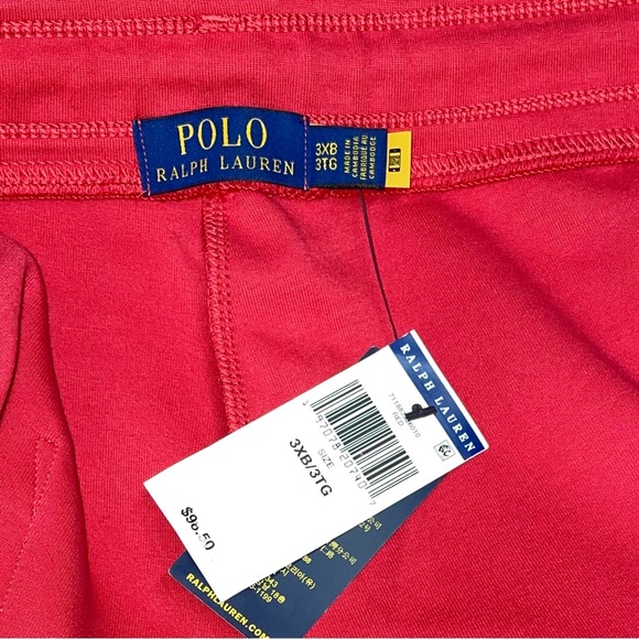 Polo Ralph Lauren 3XBig Red Cotton Polyester Big Tall Athletic Shorts Brand New - Picture 7 of 7